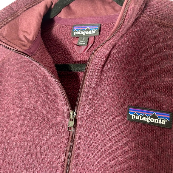 Patagonia Better Sweater 1/4 Zip Fleece Women's Large Maroon Burgundy Excellent - Picture 3 of 5